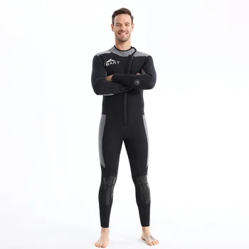 1.5 MM Neopren Wetsuit erkek dalgıç kıyafeti Kalınlaşmış Termal Mayo Tek Parça Mayo Fermuarlı Dalış Sörf Giyim