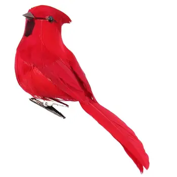 1 Adet Gerçekçi Tüylü Kuşlar Klip, Yapay Zanaat Papağan Kuşlar Bahçe Partileri için Çim Dekor
