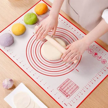 1 Adet Silikon Fırında Mat Mutfak Pişirme Araçları Pişirme Gömlekleri Hamur Şeker Zanaat Pasta Rulo Yapışmaz Sac Masa Pedi