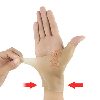 1 adet Silikon Jel Terapi Bilek Başparmak Desteği Eldiven Artrit Basınç Düzeltici Eldiven Karpal Tendinit Koruma Eldivenleri