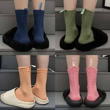 2023 Yaz çorap Nefes küçük taze kabarcık desen topuk aşk etiket şerit erkekler ve kadınlar için saf pamuk silindir