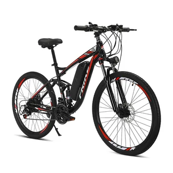 26 İnç Elektrikli Bisiklet Elektrikli Dağ Bisikleti Yüksek Karbonlu Çelik Çerçeve Ön Ve Arka Mekanik disk fren Açık Bisiklet