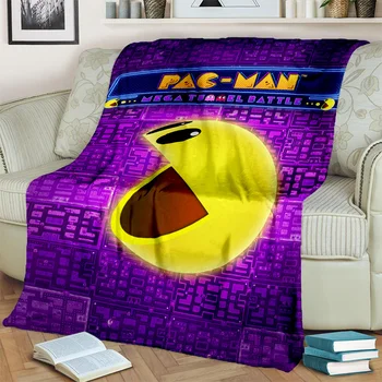 3D Pacman Retro Klasikleri Oyun Oyun Battaniye, yumuşak Atmak Battaniye Ev Yatak Odası Yatak Kanepe Piknik Seyahat Ofis Örtüsü Battaniye Çocuklar