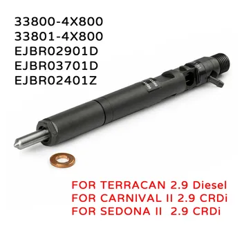 (4 ADET) yeni Delphi EJBR02901D CRDI dizel yakıt enjektörü Hyundai Terracan için KİA Carnival Sedona 2.9 33800-4X800