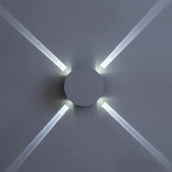 4W LED çapraz yıldız ışığı duvar lambası Modern ev aydınlatma dekorasyon alüminyum koridor için