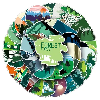 50 adet Karikatür Orman Ağaçları Bitkiler Çıkartmalar Dizüstü Kırtasiye Telefonu Doğa Sticker Zanaat Malzemeleri Scrapbooking Malzemeleri
