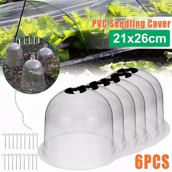 6 ADET Yeniden Kullanılabilir Plastik Sera Bahçe Bitki Çan Kapak Tohumları Çimlenme Kapağı