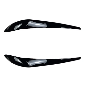 Araba Parlak Siyah Farlar Kaşları Göz Kapakları Kirpik Başkanı İşık Lambası Çıkartmaları-BMW X3 F25 X4 F26 2014-2017