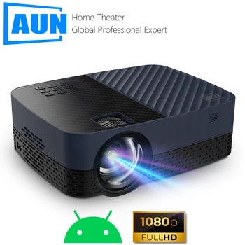 AUN Z5S Full HD 1080P Projektör LED Sineması Android 9 TV 1920x1080P MINI Beamer 4k Video Projektör Ev Sineması için Cep Telefonu