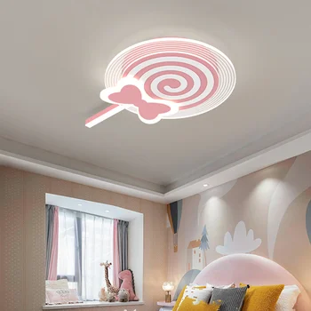 Avizeler ışık tatlı lolipop avize lamba prenses odası çocuk kız erkek yatak odası karikatür aydınlatma Modermas de Techo