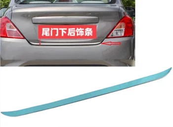 Bagaj kapağı Arka Kapı Alt Kapak Kalıp Trim Paslanmaz Çelik arka kapı pervazı araba Aksesuarları Nissan Sunny Versa 2011-2016 için