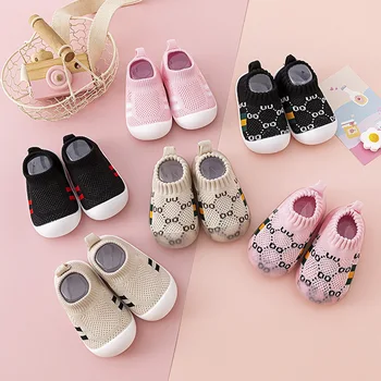 Bebek Ayakkabıları Bebek bebek ayakkabısı Örgü İlkbahar ve Sonbahar Nefes Yumuşak Alt kaymaz Bebek