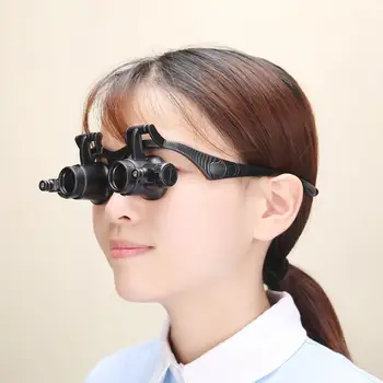 Büyüteçli LED Kafa Bandı Kafa Giyen Büyüteç Gözlük Büyüteç Okuma için Onarım