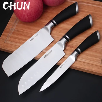 CHUN Paslanmaz Çelik mutfak Bıçağı Seti Doğrama Santoku Maket Bıçağı 3Cr14mov şef bıçak seti Süper Keskin Pişirme Şef Aracı