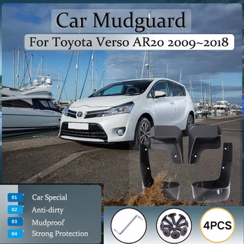 Evrensel Araba Çamur Muhafızları Toyota Verso İçin AR20 2009 ~ 2018 Anti-splash Çamurluklar çamurluk genişletici Sıçrama Çamurluklar Seti Oto Aksesuarları
