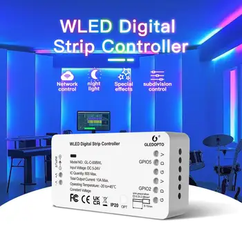 GLEDOPTO WLED Şerit Denetleyici LED Işıkları 100'den Fazla Dinamik Aydınlatma Modları DIY WiFi APP Kontrolü 800 IC RGB RGBW Gerek Yok Hub Yeni