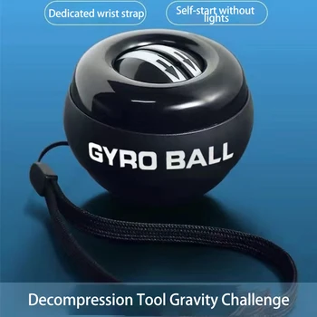 Gyro-powered Bilek Topu Paslanmaz Çelik Gücü Eğitim Kol El Kas Gücü Eğitmen Bilek Topu Gyro Otomatik Başlangıç Aralığı