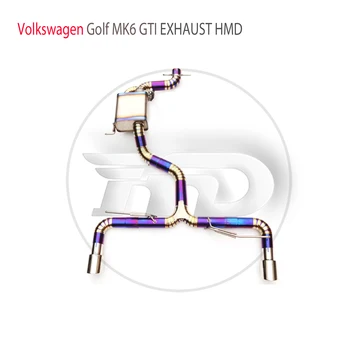 HMD Titanyum Alaşımlı Egzoz Sistemleri Performans Catback Volkswagen Golf MK6 GTI 2.0 T Vana Susturucu