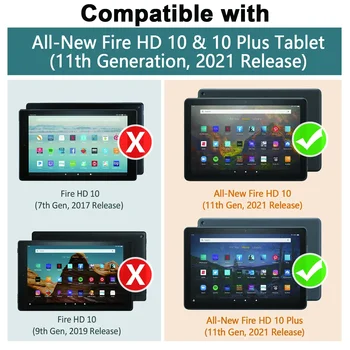 HMTX kindle Yangın HD 10 Artı Durumda Çok Açılı arka kapak Yangın HD 10 Artı 11th Nesil tablet kılıfı