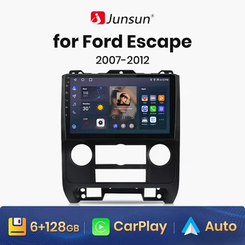 Junsun V1 AI Ses Kablosuz CarPlay Android otomobil radyosu Ford Escape 2007 - 2012 İçin 4G Araba Multimedya GPS 2din autoradio