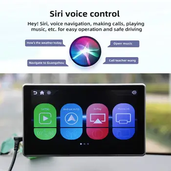 Kablosuz 7 inç Dokunmatik Ekran Araba Stereo Taşınabilir İle Uyumlu Ve OTOMATİK BT Ses Ve Eller Serbest Arama Yardımcısı Ayna Bağlantı
