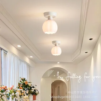 Koridor ışık beyaz Fransız Krem sessiz Rüzgar balkon tavan lambası direği yatak ve kahvaltı giriş kapısı lambaları