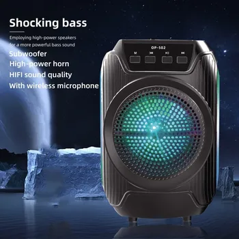 LED kablosuz Bluetooth Hoparlör Taşınabilir Açık Subwoofer Karaoke Caixa De Som Ev sineması Ses Sistemi Müzik merkezi