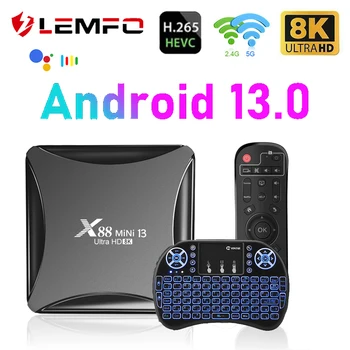 LEMFO X88 MİNİ 13 TV Kutusu Android 13 8K Çift Bant Wifi Video Çıkışı 4K 4GB 64GB RK3528 TV Kutusu Android 13 PK H96 MAX RK3528