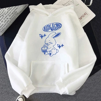 NewJeans Tokki Tavşanlar doğum günü hediyesi Hoodie Kadınlar / Erkekler Harajuku Estetik Grafik Hoodies Unisex Sonbahar Kış Kapşonlu Sudaderas