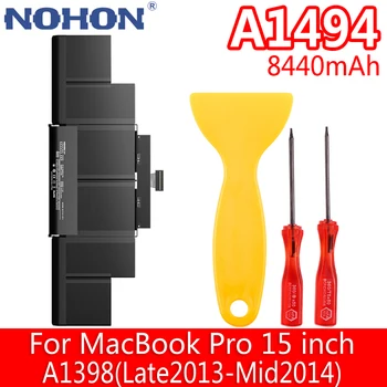 NOHON Laptop Batarya A1494 MacBook Pro 15 inç Retina İçin A1398 Geç 2013 Orta 2014 MC975 ME294 ME293 A1417 Dizüstü Bateria