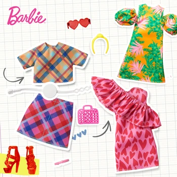 Orijinal Barbie Giysileri Yaz Moda çocuk oyuncakları Kız Elbise Bandhnu Gömlek Ayakkabı 30cm Bebek Aksesuarları Seti doğum günü hediyesi