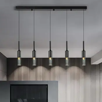 Postmodern LED kolye ışıkları mutfak cam asılı lambalar oturma odası başucu dekor ışıkları merdiven lambaları