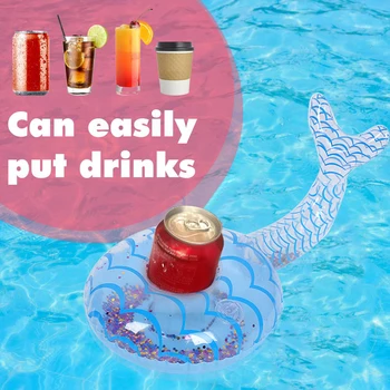 PVC Şişme içecek tutucu Dekorasyon Sahne içecek şişesi Standı Tutucu Hafif Şamandıra Banyo Bardak Tutucu Yüzme Havuzu için