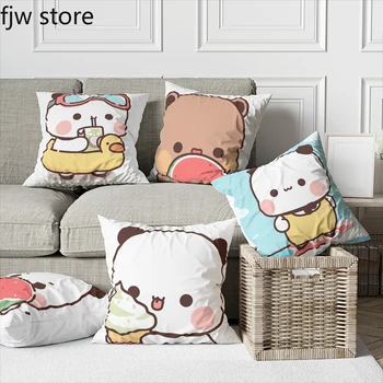 Sevimli Anime Kırmızı Panda Boob Yastık Örtüsü Kanepe Dekorasyon ofis koltuğu Yatak minder örtüsü Bebek çocuk Odası Ev Dekorasyon