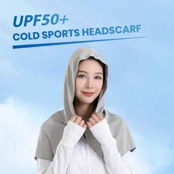 Soğutma Eşarp Havlu Ekstra Yumuşak Soğutma Hoodie Havlu Ter Emme Uv Koruma Spor Egzersizleri için