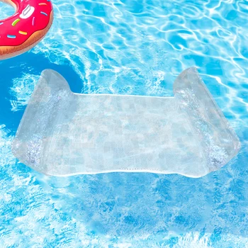 Su Hamak Recliner Taşınabilir Şişme Yüzen Yüzme Yatak PVC Katlanabilir Payetler ile Yetişkin Yüzme Havuzu Parti oyuncak