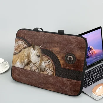 Sıcak Satış Deri Çiçek Hayvanlar Baskı laptop çantası Apple Huawei İçin Evrensel seyahat el çantası 10.12.13.15.17 İnç bilgisayar kasası