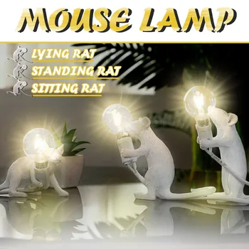 Tel ışık zinciri Reçine masa lambaları Endüstriyel Mini Retro Hayvan Sanat Masa Lambası Noel İsıtıcı