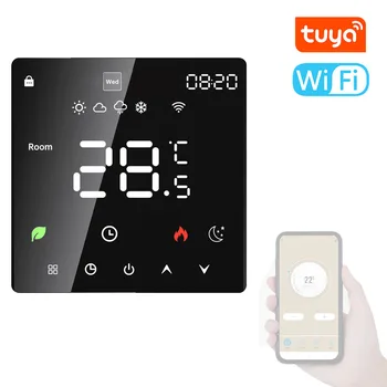 Tu - ya Wifi termostat lcd ekran akıllı sıcaklık kontrol cihazı elektrikli su ısıtma termostatı haftalık Programlanabilir