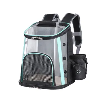 Yaz Süper Nefes Şeffaf evcil hayvan sırt çantası Taşınabilir Şeffaf Katlanır evcil hayvan sırt çantası Panoramik Şeffaf kedi çantası