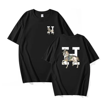 Yaz T Shirt erkek Pamuk Kısa Kollu Tees Şövalye Grafik marka tişört Gevşek Y2k Tarzı kadın T-shirt Unisex Giyim