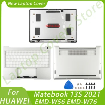Yeni Laptop Kapakları HUAWEİ Matebook İçin 13S EMD-W56 EMD-W76 13.4 İnç 2021 LCD arka kapak Palmrest Alt Kasa Değiştirin Gümüş