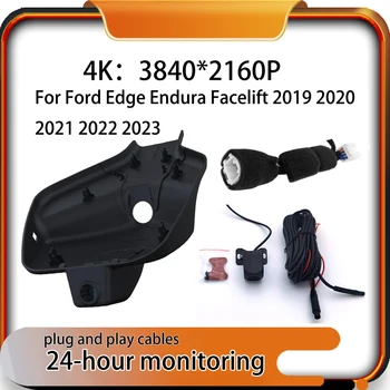Yeni Tak ve Çalıştır araba dvr'ı araç kamerası kaydedicisi Wi-Fi GPS 4K 2160P Ford Kenar İçin Endura Facelift 2019 2020 2021 2022 2023