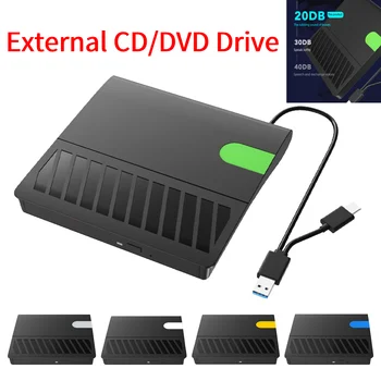 Yeni USB 3.0 Tip-C İnce Harici DVD RW CD Yazıcı Sürücü Burner Okuyucu Oynatıcı Optik Sürücüler Dizüstü PC İçin Dvd Yazıcı CD Sürücüsü