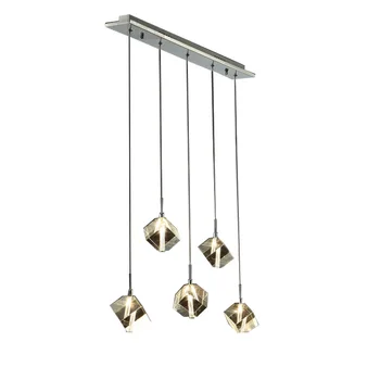 Şeffaf kristal LED yemek odası Bar kolye lambaları Modern kapalı lambalar ev oturma odası için basit yaratıcı asılı ışıklar