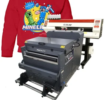 NDL DTF Yazıcı giysi baskısı Makinesi 2 kafa Tshirt Makinesi Yazıcı mürekkep püskürtmeli yazıcılar DTF